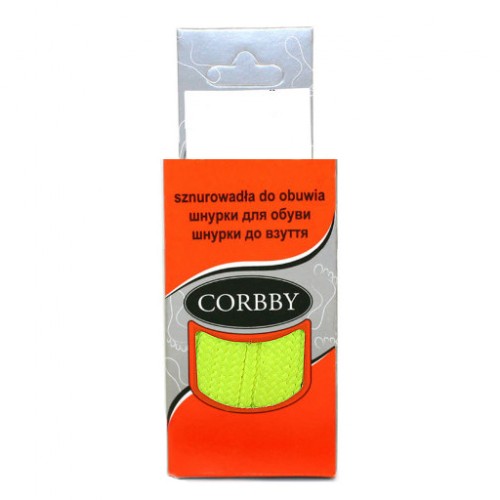 Шнурки для обуви 120см. плоские (желтые) CORBBY арт.corb5441c